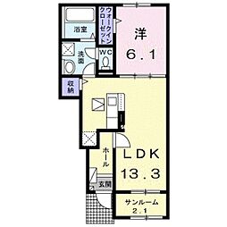 プルミエール手屋IV 1LDKの間取図画像