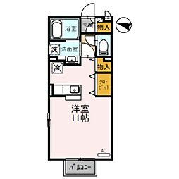 ルポ藤の木 ワンルームの間取図画像