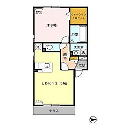 アヴァンセ呉羽 1LDKの間取図画像