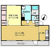 MIDハイツ駒見 202 ｜ 富山県富山市畑中（賃貸アパート1LDK・2階・44.98㎡） その2