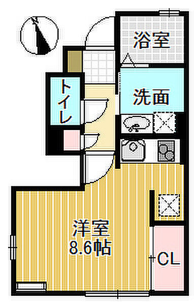 ミライエ・アール 103｜富山県射水市小島(賃貸アパート1R・1階・26.66㎡)の写真 その2