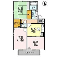 ボヌールのむら 205 ｜ 富山県高岡市野村（賃貸アパート3DK・2階・59.58㎡） その2