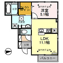 D-room Luna 105 ｜ 富山県高岡市上関町（賃貸アパート1LDK・1階・43.69㎡） その2