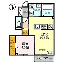 D-room　MK 103 ｜ 富山県高岡市下伏間江（賃貸アパート1LDK・1階・40.31㎡） その1