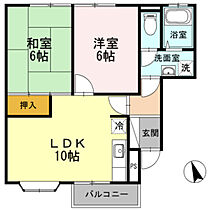 ジュネス定田 206 ｜ 富山県高岡市赤祖父（賃貸アパート2LDK・2階・48.22㎡） その2