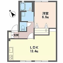 メゾン・ラフィーネ 1LDKの間取図画像