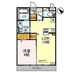 グラン・サンクJ 1LDKの間取図画像