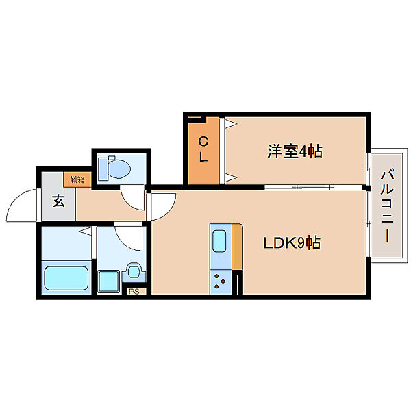 レジデンスコート奈良大安寺 102｜奈良県奈良市大安寺2丁目(賃貸アパート1LDK・1階・33.19㎡)の写真 その2