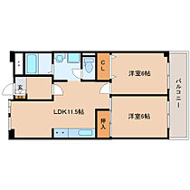 奈良県奈良市大宮町4丁目（賃貸マンション2LDK・4階・51.23㎡） その2