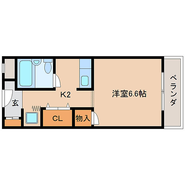 奈良県生駒市中菜畑2丁目(賃貸マンション1K・3階・23.76㎡)の写真 その2