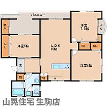 奈良県生駒市東生駒月見町（賃貸マンション3LDK・3階・92.51㎡） その2