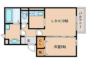 奈良県奈良市押熊町（賃貸アパート1LDK・1階・40.43㎡） その2