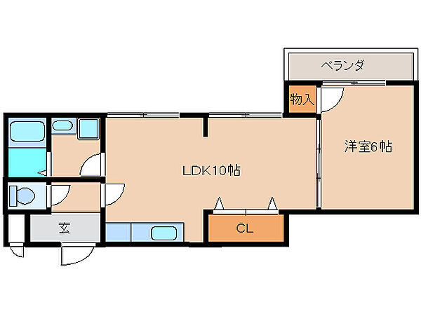 奈良県奈良市富雄北1丁目(賃貸マンション1LDK・2階・38.00㎡)の写真 その2