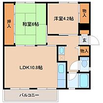 （UR）中登美第3団地E10号棟  ｜ 奈良県奈良市中登美ヶ丘1丁目（賃貸マンション2LDK・3階・51.00㎡） その2