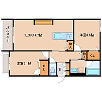 シャーメゾン　グリナージュ  ｜ 奈良県奈良市学園北1丁目（賃貸マンション2LDK・2階・65.43㎡） その2