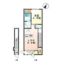 サクラーレ 201 ｜ 鳥取県米子市灘町3丁目（賃貸アパート1LDK・2階・43.36㎡） その2