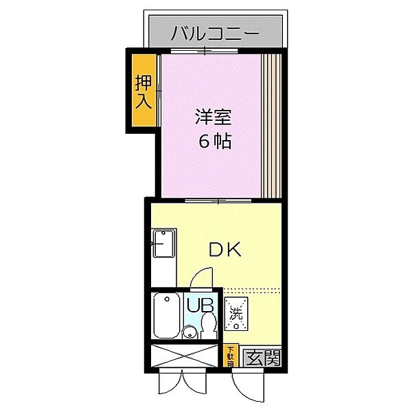 沢屋コーポ 206｜鳥取県米子市尾高町(賃貸マンション1DK・2階・30.00㎡)の写真 その2