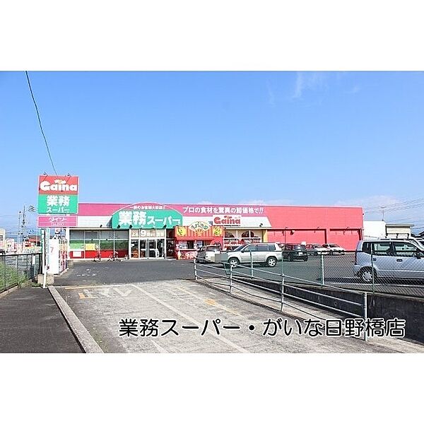 周辺：スーパー「業務スーパーがいな日野橋店まで600ｍ」業務スーパーがいな日野橋店