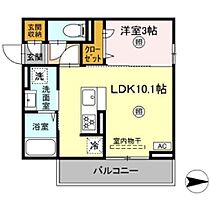 ロイヤルステージ皆生新田 305 ｜ 鳥取県米子市皆生新田3丁目（賃貸アパート1LDK・3階・32.80㎡） その2