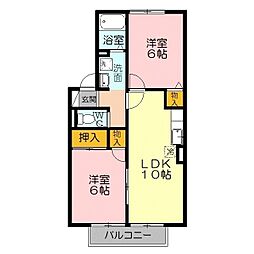 エイトタイム2 2LDKの間取図画像