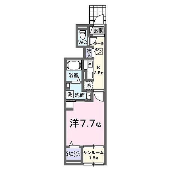 イリスプリエール 104｜鳥取県米子市西福原7丁目(賃貸アパート1K・1階・31.66㎡)の写真 その2