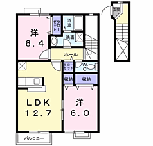 ニュー・レジデンスＣ 205 ｜ 鳥取県米子市淀江町佐陀（賃貸アパート2LDK・2階・63.19㎡） その2