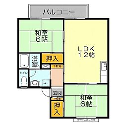 ポートタウン旗ケ崎 2LDKの間取図画像