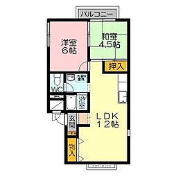 メゾンラメール 2LDKの間取図画像