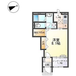 メゾン ド フローラガーデン 1Kの間取図画像