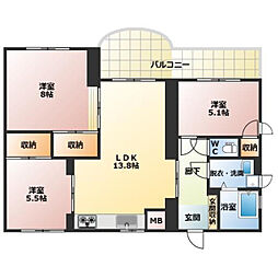 間取図画像 3LDK