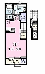 (仮)観音寺新町2丁目アパート ワンルームの間取図画像