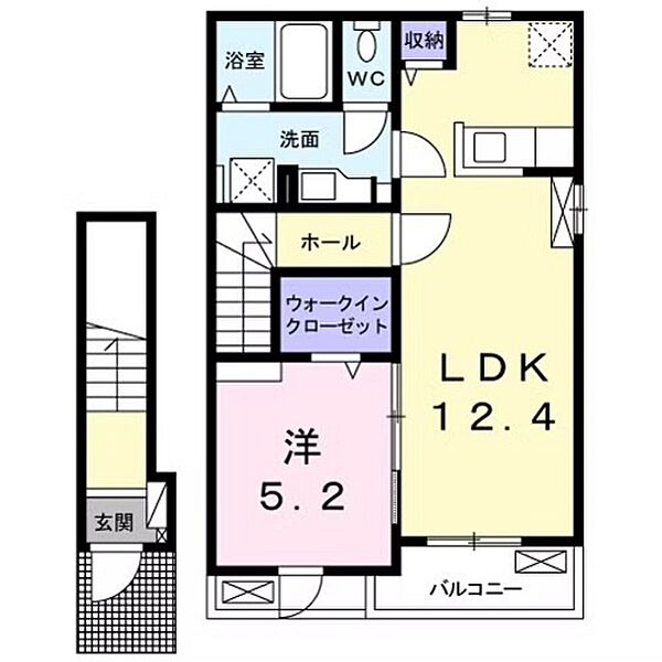 インテルメッツォ北藤II 202｜群馬県藤岡市森(賃貸アパート1LDK・2階・46.54㎡)の写真 その2