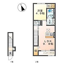 サニーコート 206 ｜ 群馬県高崎市新町（賃貸アパート1LDK・2階・43.36㎡） その2