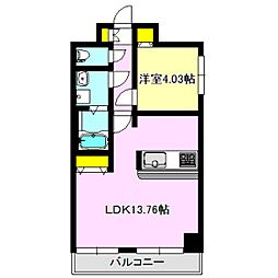 あさひグランレジデンシア高崎2 1LDKの間取図画像