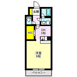 コア・シティ3 1DKの間取図画像