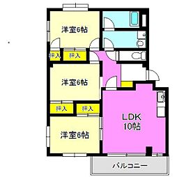 第2ロイヤルマンション 3LDKの間取図画像