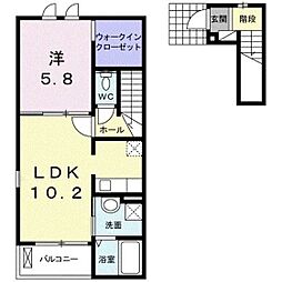 グランドF・ロジェ 1LDKの間取図画像