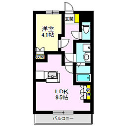 レジェンド 1LDKの間取図画像