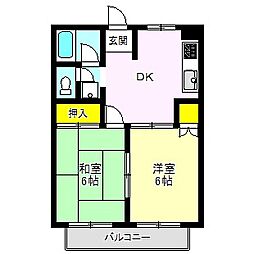 S・シャルム・ルサ 2DKの間取図画像