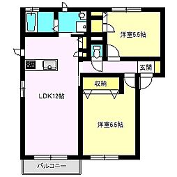 コモンマロウ上中居 C棟 2階