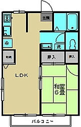 ベルグランK 1LDKの間取図画像