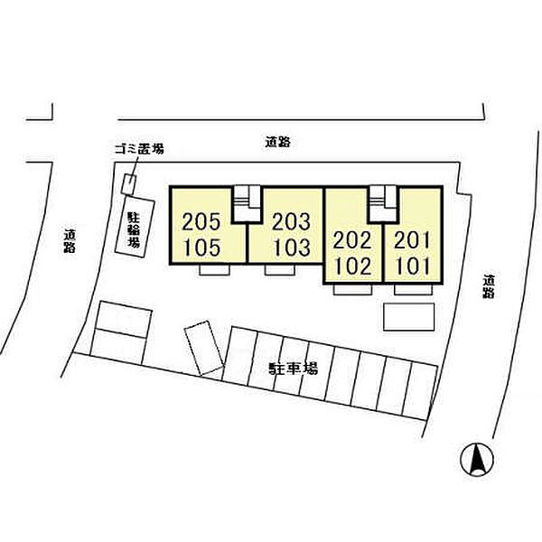 プロスパーＢ 202｜茨城県つくばみらい市陽光台3丁目(賃貸アパート2DK・2階・45.48㎡)の写真 その3