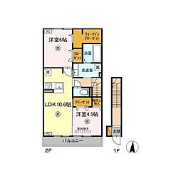 premier couleur(プルミエクルール) 2LDKの間取図画像