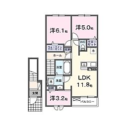 ポルトII 3LDKの間取図画像