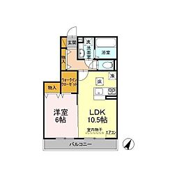 イルマーレ千現 1LDKの間取図画像