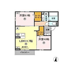 Delight 2LDKの間取図画像