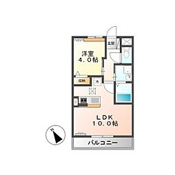 エトワールA 1LDKの間取図画像