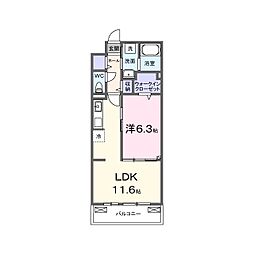 Axis26 1LDKの間取図画像