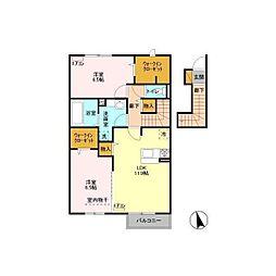 ドルチェヴィータ 2LDKの間取図画像
