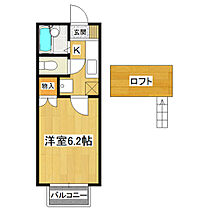 サンステージＢ棟 206 ｜ 茨城県土浦市中村南4丁目（賃貸アパート1K・2階・19.84㎡） その2